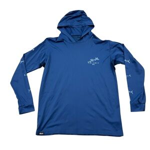 Pelagic Aquatek Gyotaku Long-Sleeve Fishing Hoodie for Mens L